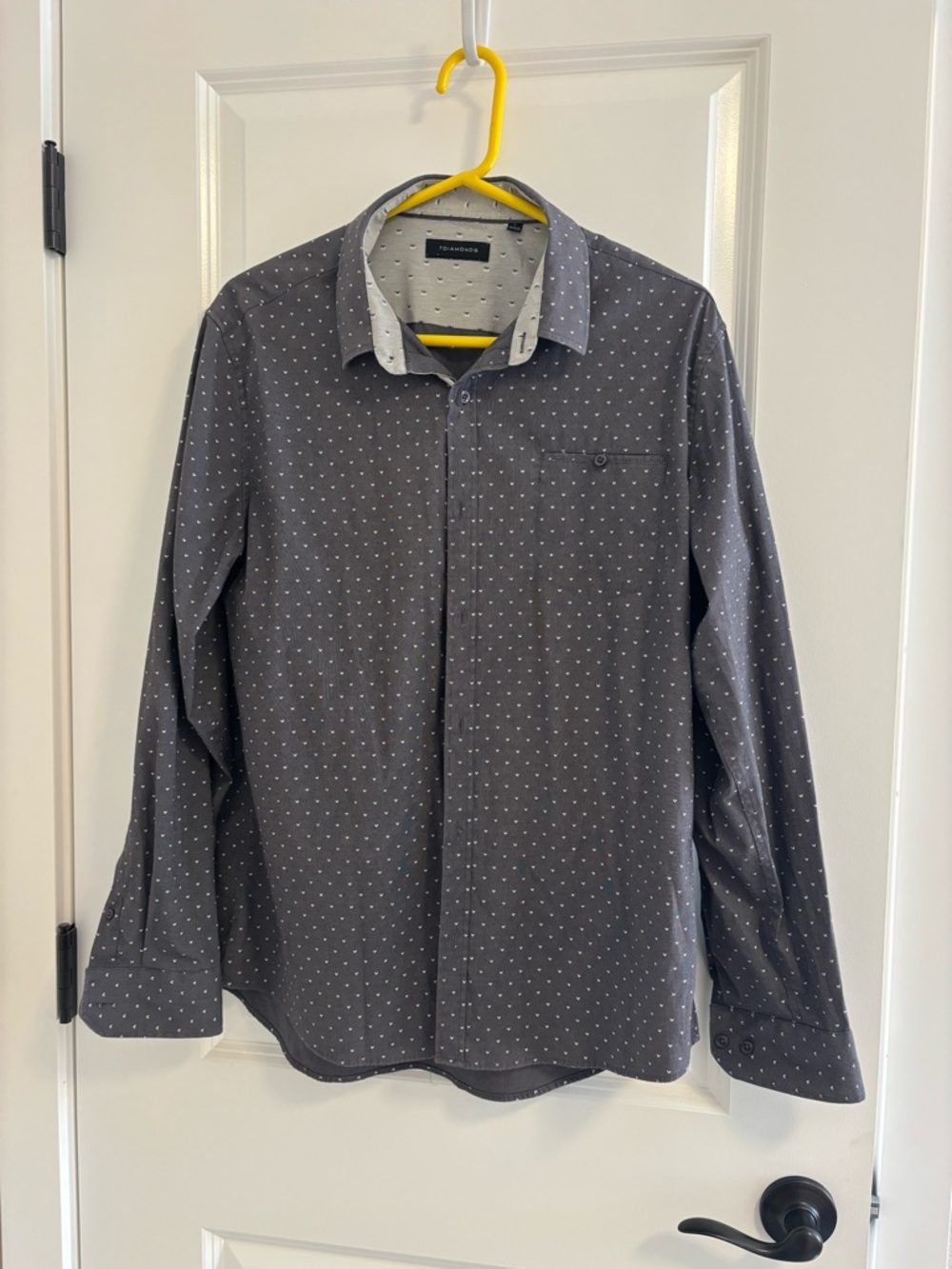 Men's Charcoal arrow Print Long Sleeve Shirt